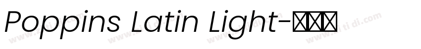 Poppins Latin Light字体转换